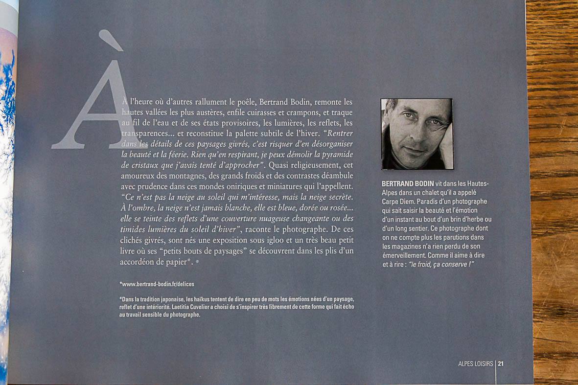 Magazine Alpes Loisirs Bertrand Bodin Photographe
