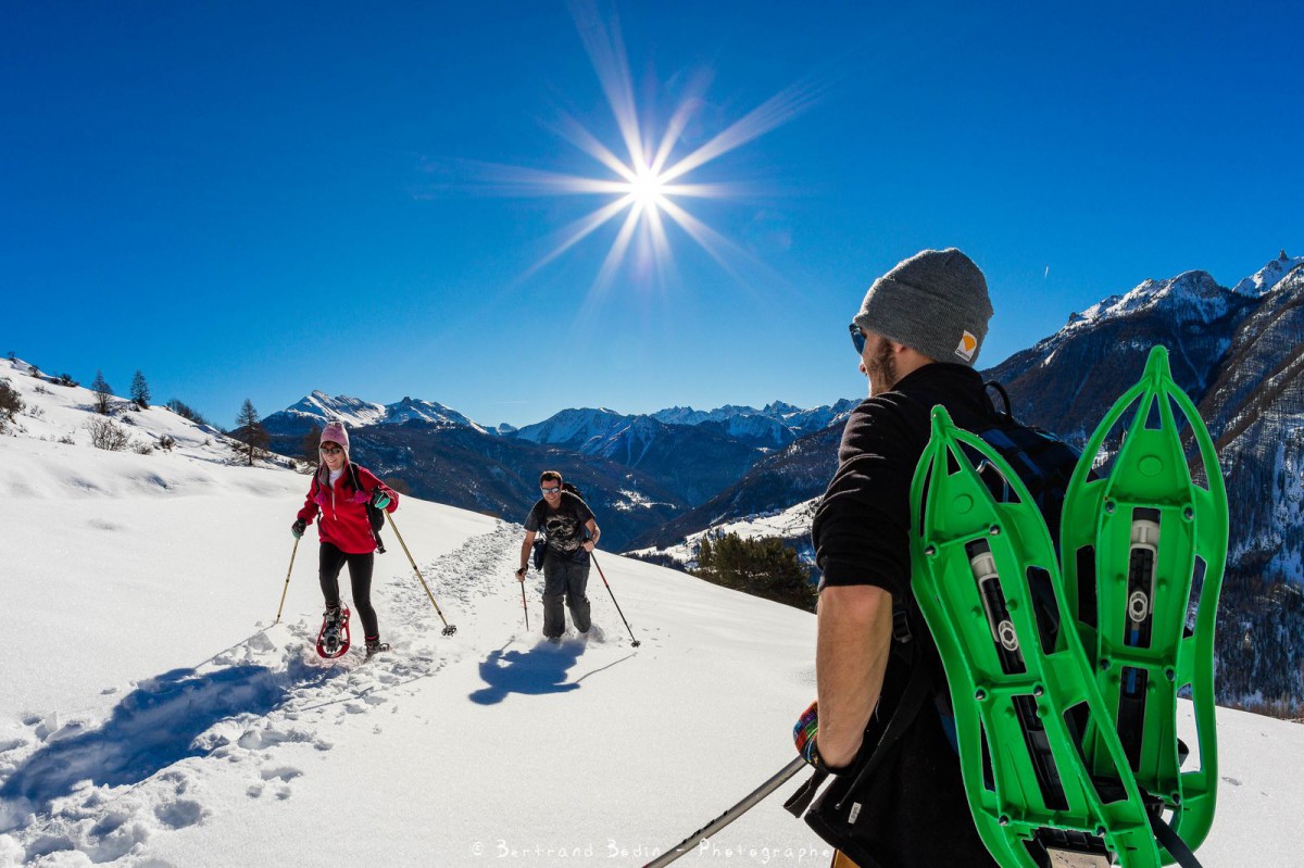 Randonnée en raquettes à neige dans le Queyras