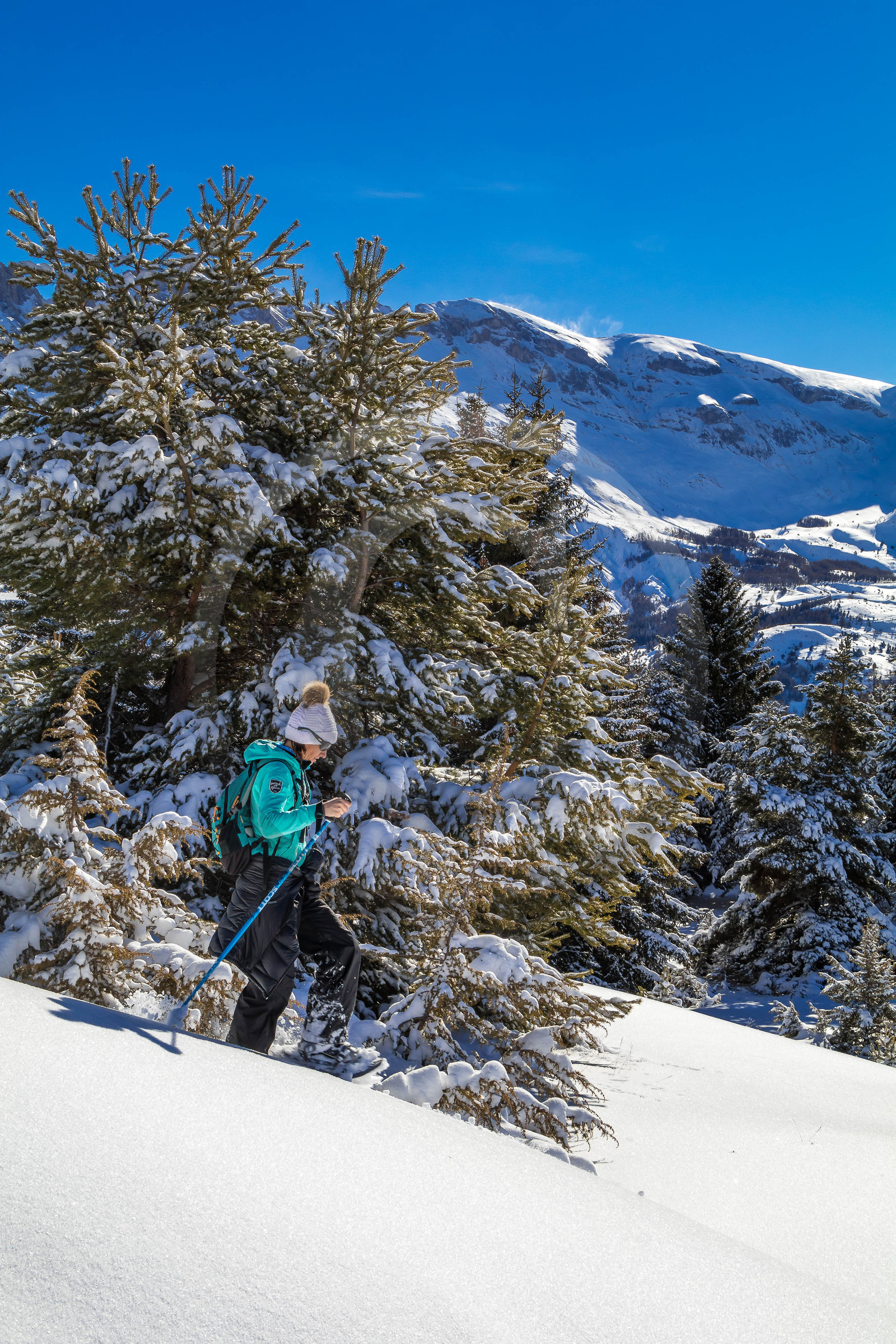 Superdevoluy, randonnée en raquettes à neige