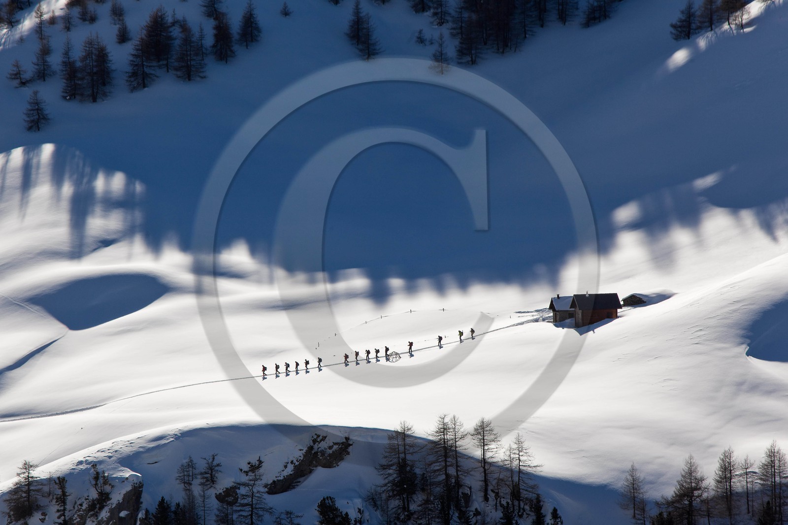 Les Orres, Randonnée raquettes cabane de l'Eyssalette