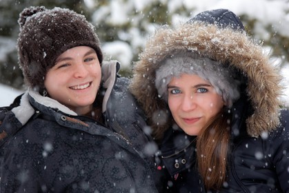 Hiver, randonnée balade sous la neige
