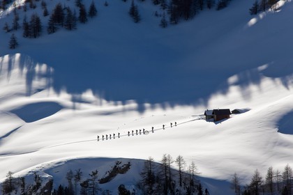 Les Orres, Randonnée raquettes cabane de l'Eyssalette