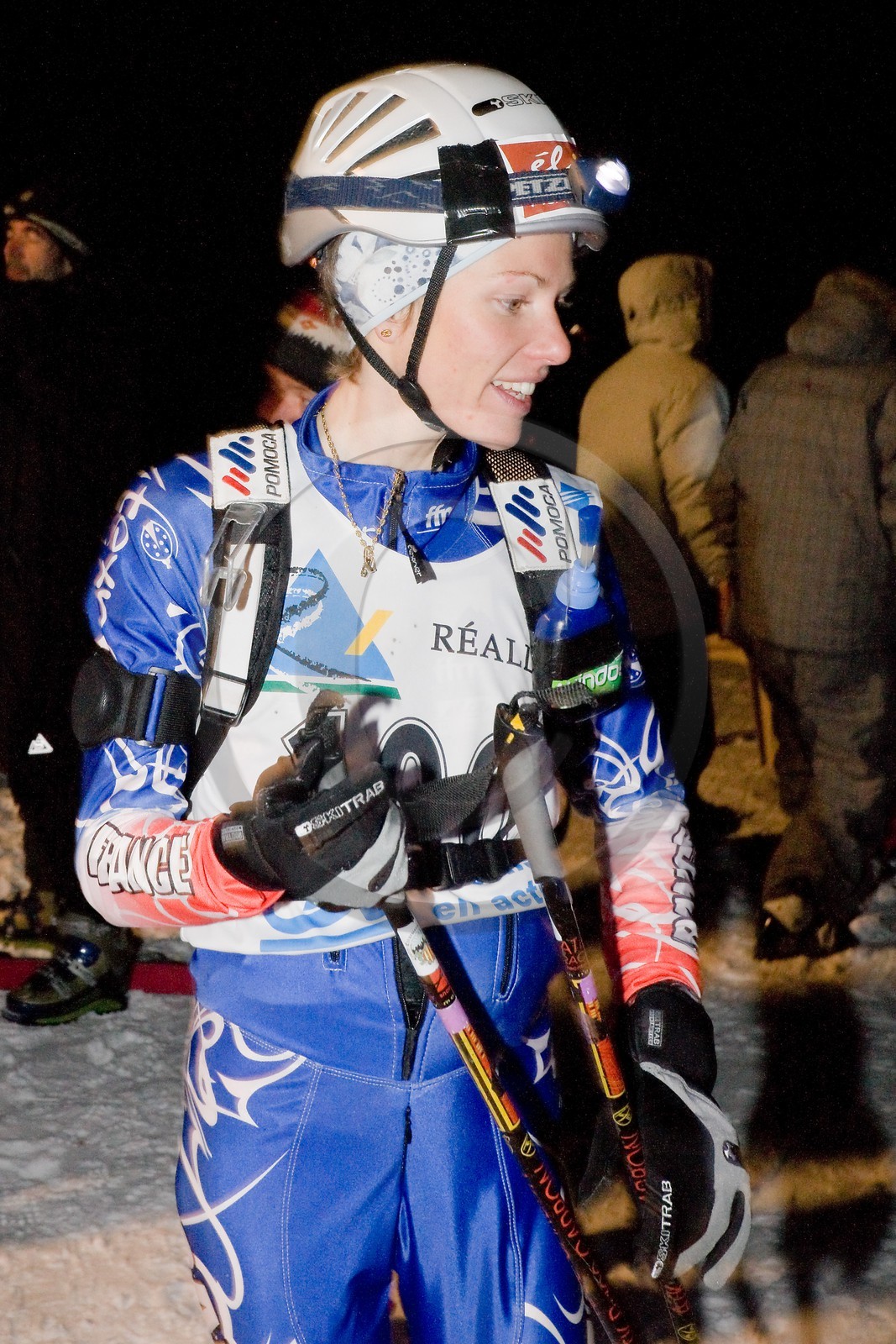 Station de ski de Réallon, course de ski alpinisme nocturne Laetitia Roux
