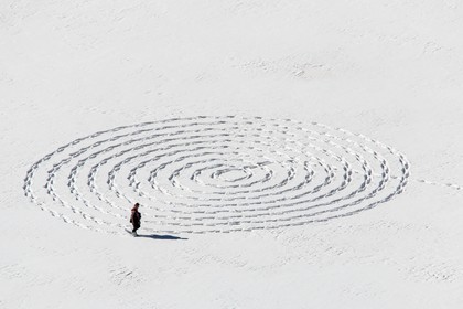 Serre-Chevalier, Snow drawings, une œuvre de l'artiste Sonja Hinrichsen