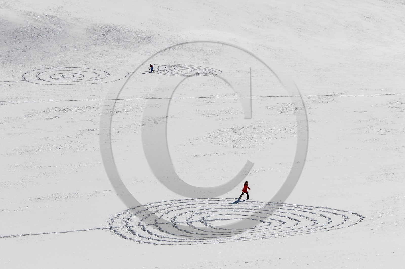 Serre-Chevalier, Snow drawings, une œuvre de l'artiste Sonja Hinrichsen
