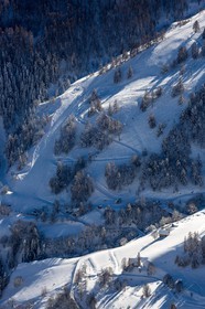 Uvernet-Fours, station de ski de Praloup, vallon des Agneliers