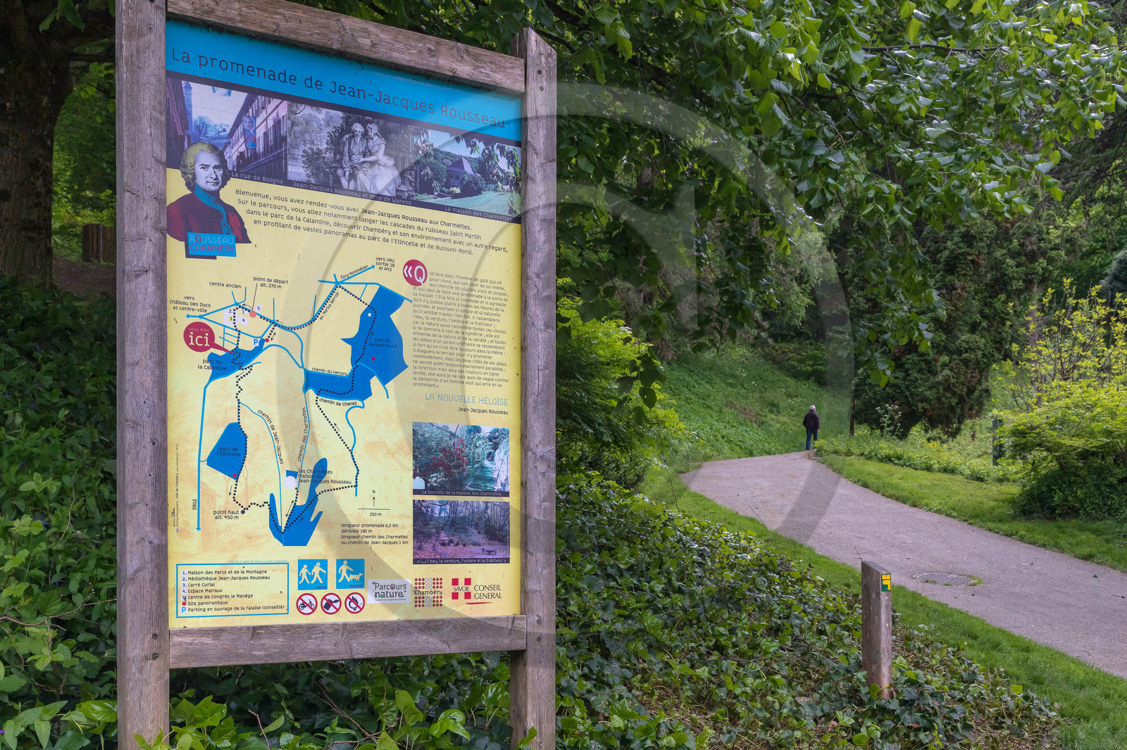 Chambéry, la promenade de Jean-Jacques Rousseau
