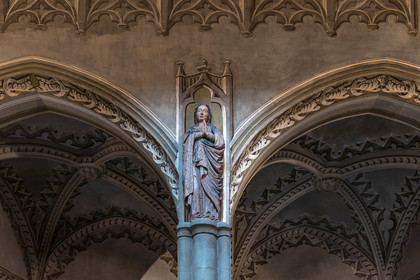 Notre-Dame du Pilier, statue de la vierge, bois fin du 15ème siècle