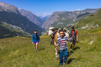 Trek famille avec animaux de bats