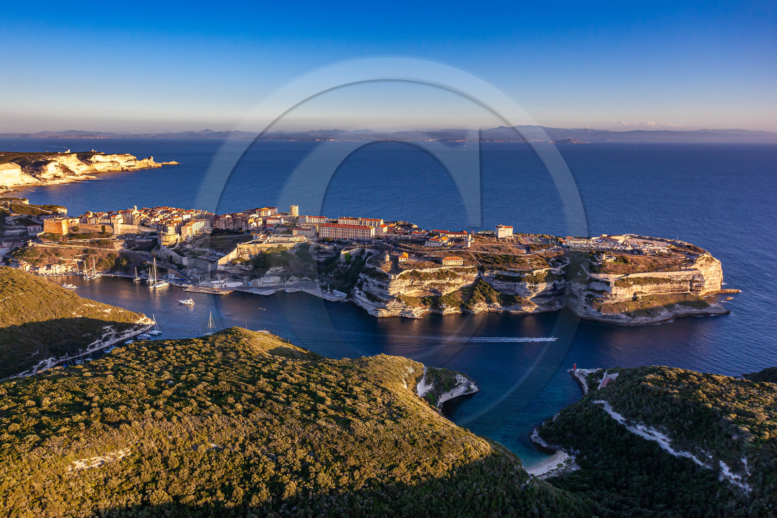 La citadelle et le port de Bonifacio