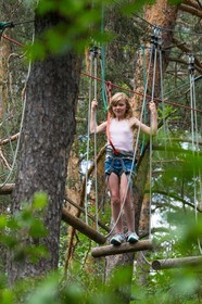 Barcelonnette, Jungle Park, parc aventure, parcours acrobranche, grimper dans les arbres
