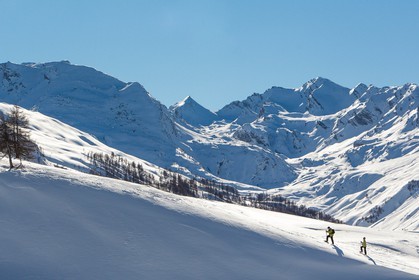Col de Larche, vallon du lauzanier, randonnée raquettes