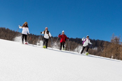vallée de l'Ubaye, randonnée en raquettes à neige