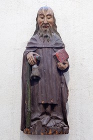 Saint-Antoine (bois polychrome XVIeme) de l'église de Savines-Le-Lac