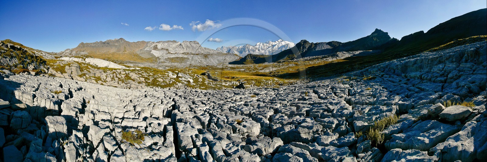 Désert de Platé, le Dérochoir et le Mont-Blanc