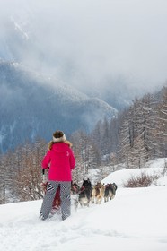 La Condamine-Châtelard, Sainte-Anne la Condamine, Coralie Bonnerot et ses chiens de traineau