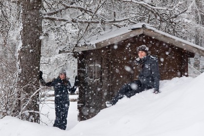 Hiver, randonnée balade sous la neige