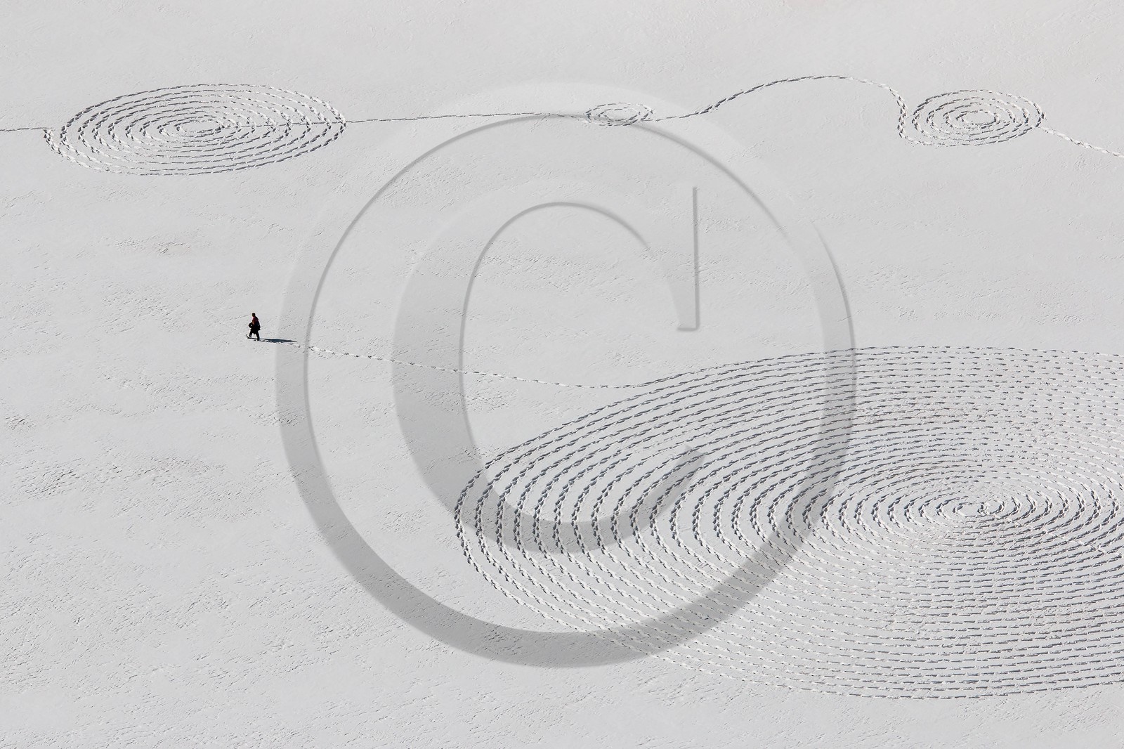 Serre-Chevalier, Snow drawings, une œuvre de l'artiste Sonja Hinrichsen