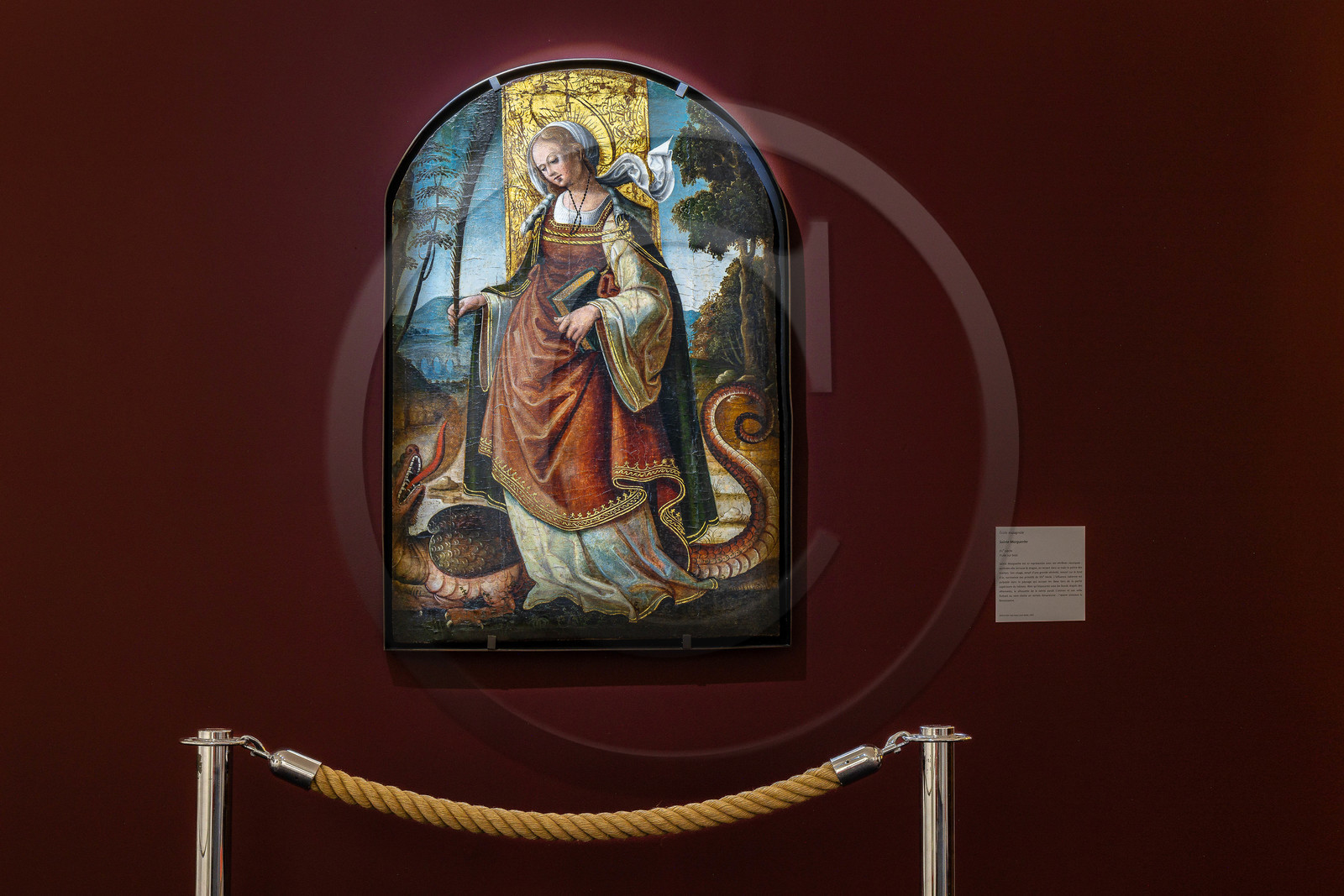 Musée Muséum départemental des Hautes-Alpes, Sainte Marguerite, Ecole espagnole, huile sur bois XVe