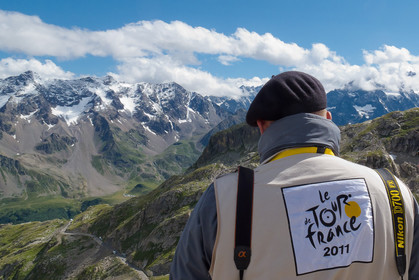 Tour de France 2011, arrivée au sommet du col du Galibier (altitude 2 6421 m)