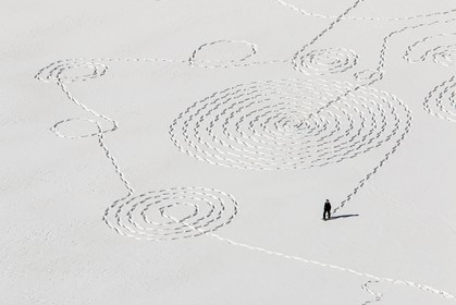 Serre-Chevalier, Snow drawings, une œuvre de l'artiste Sonja Hinrichsen