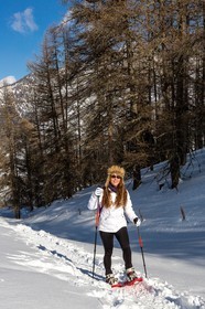 vallée de l'Ubaye, randonnée en raquettes à neige