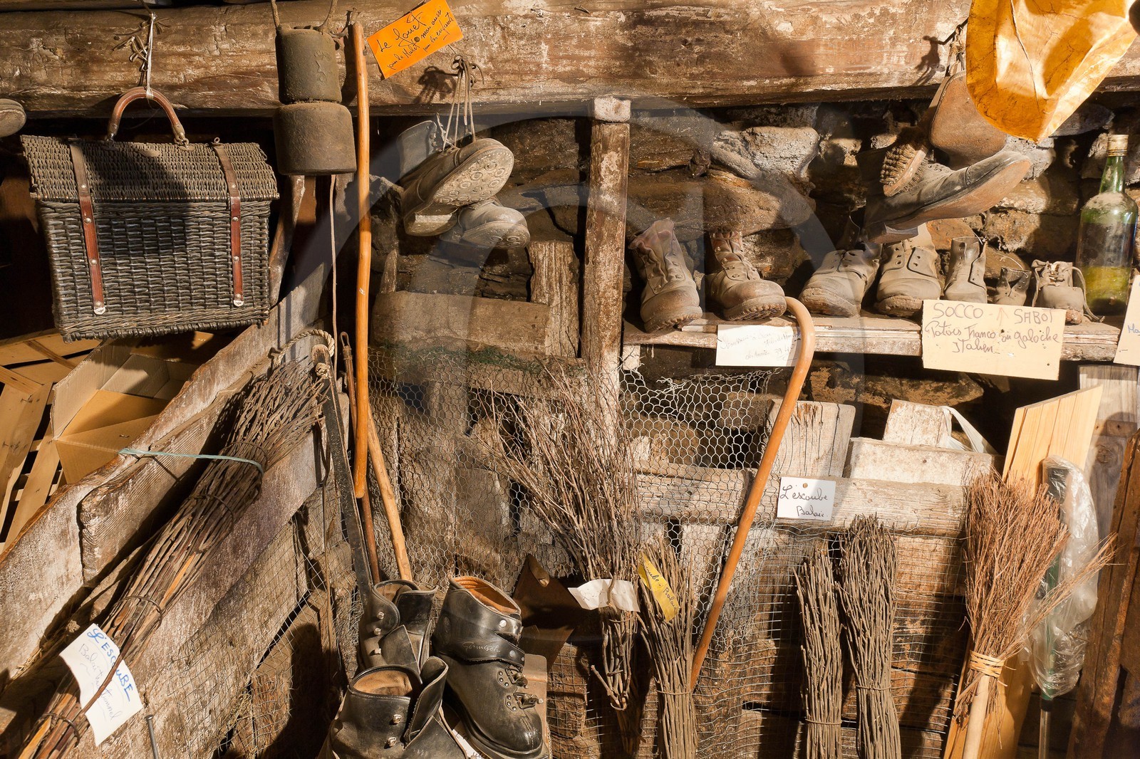 Saint-Véran, une des plus vieilles maisons du village, Musée de l'habitat et de la vie d'autrefois restée en état depuis 1976, dernier témoignage du passé