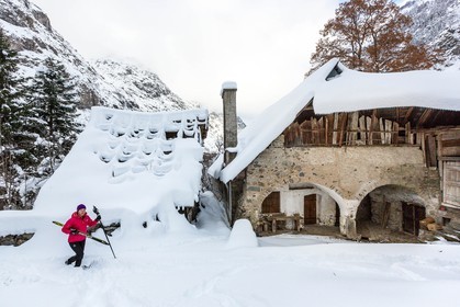 La Chapelle-en-Valgaudemar, hameau du Casset, ski nordique