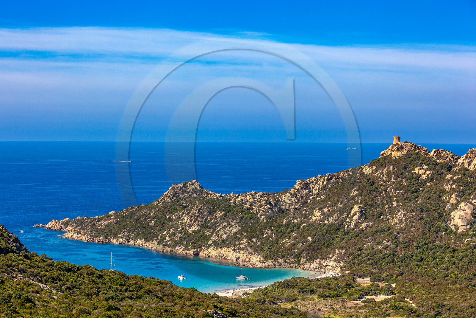 Tour génoise de Roccapina, Plage et Cala di Rocapina