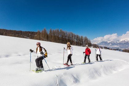Ancelle, col de Moissière, randonnée à raquettes à neige