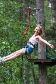 Barcelonnette, Jungle Park, parc aventure, parcours acrobranche, grimper dans les arbres