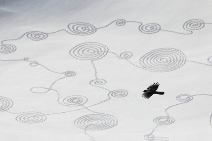 Serre-Chevalier, Snow drawings, une œuvre de l'artiste Sonja Hinrichsen