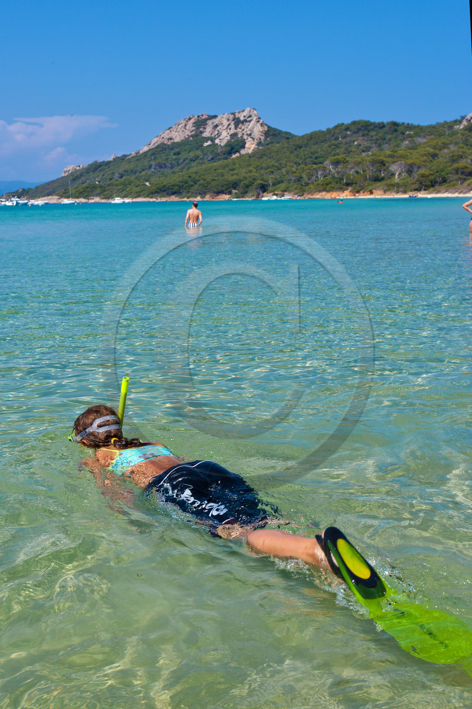 Parc national de Port-Cros, découverte sous-marine,masque, palmes et tuba