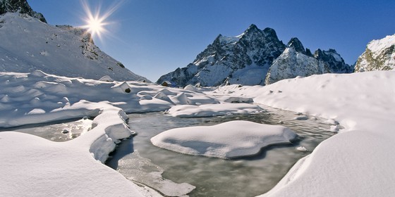 Lac Tuckett et le Pelvoux