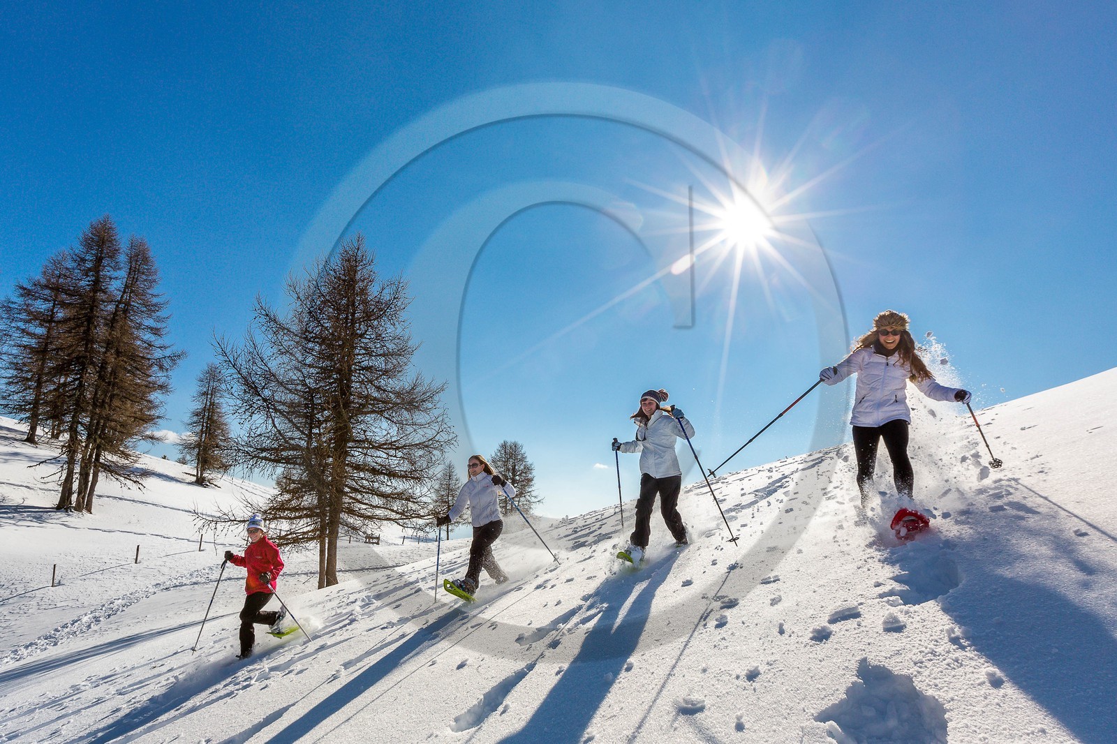 vallée de l'Ubaye, randonnée en raquettes à neige