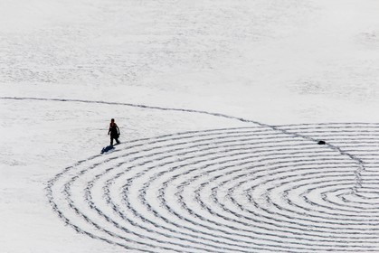 Serre-Chevalier, Snow drawings, une œuvre de l'artiste Sonja Hinrichsen