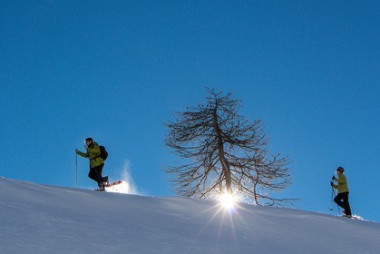 Col de Larche, vallon du lauzanier, randonnée raquettes