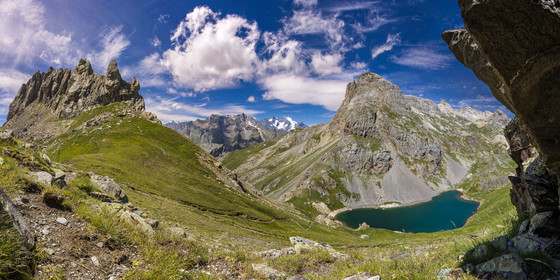Grand Lac de Monêtier-les-Bains et les Arêtes de la Bruyère
