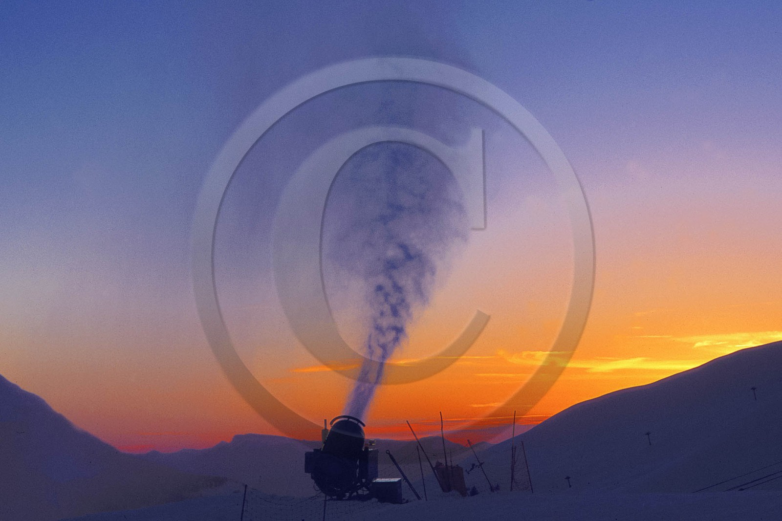 Station de ski d'Orcières 1850, canon à neige