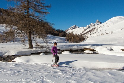 Col de Larche, vallon du lauzanier, randonnée raquettes