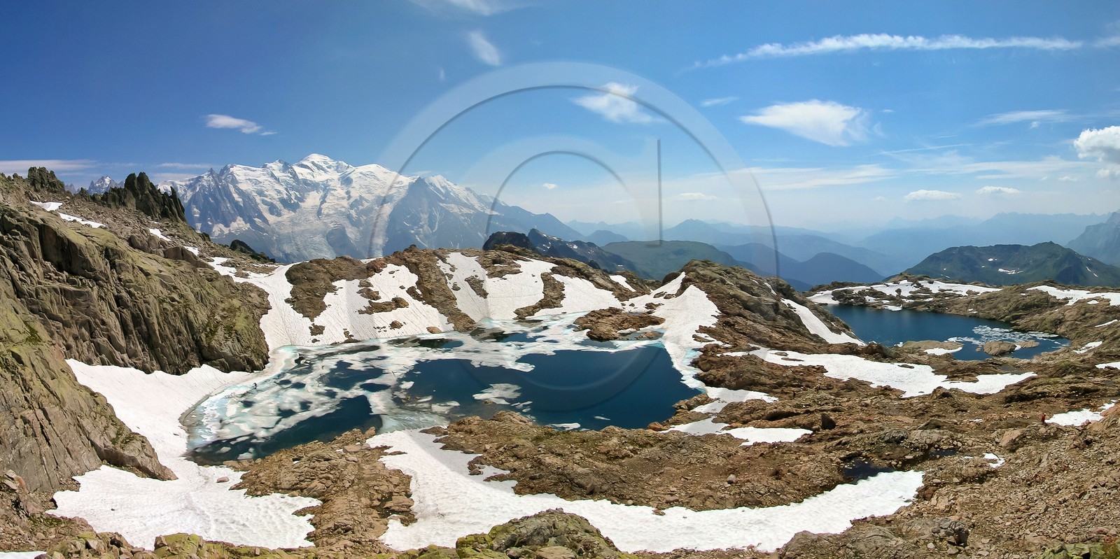 Les Lacs Noirs, le Mont-Blanc et les Fiz
