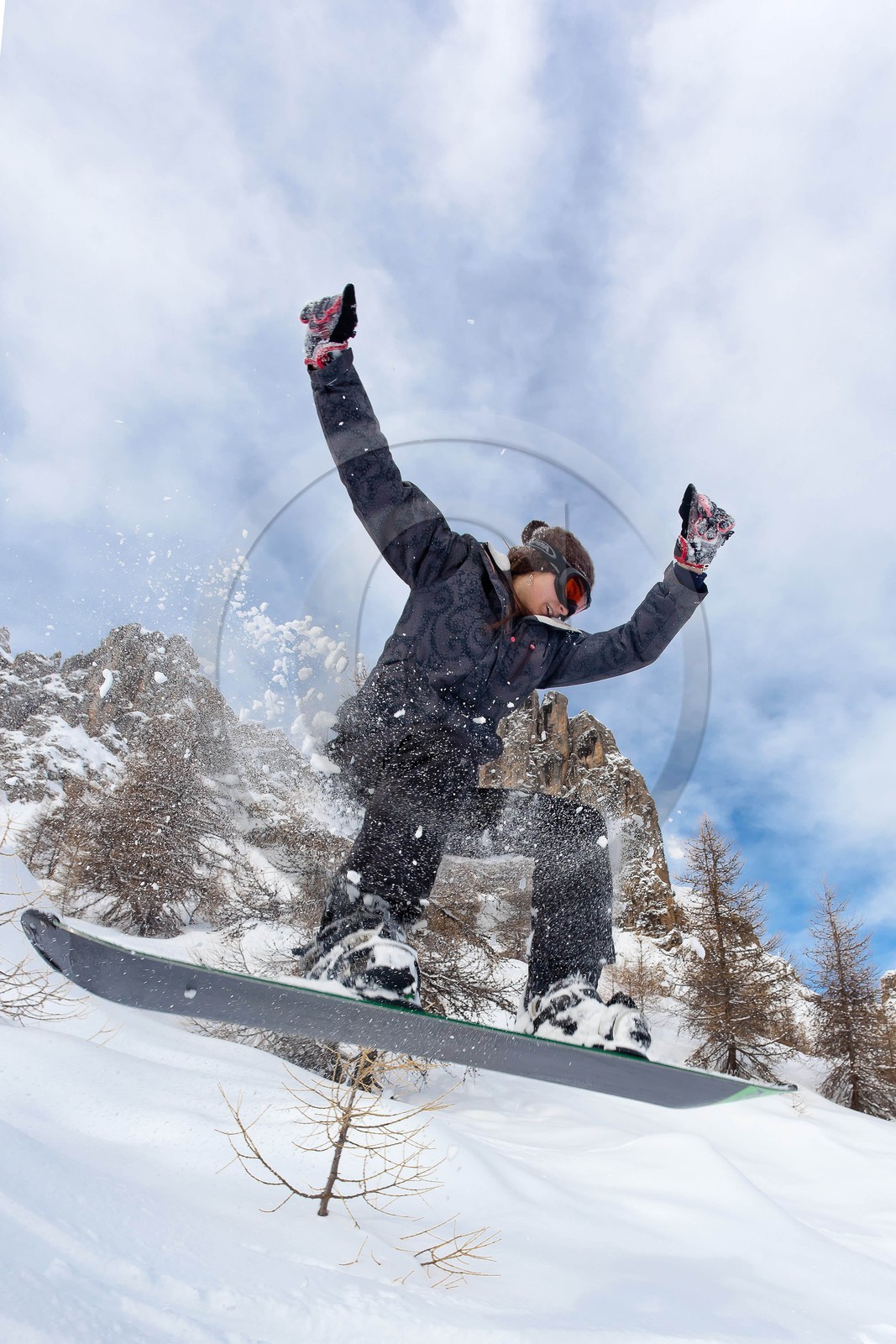 Pays de Serre-Ponçon, Réallon, snowboard, surf des neiges