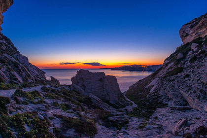 Coucher de soleil sur Bonifacio