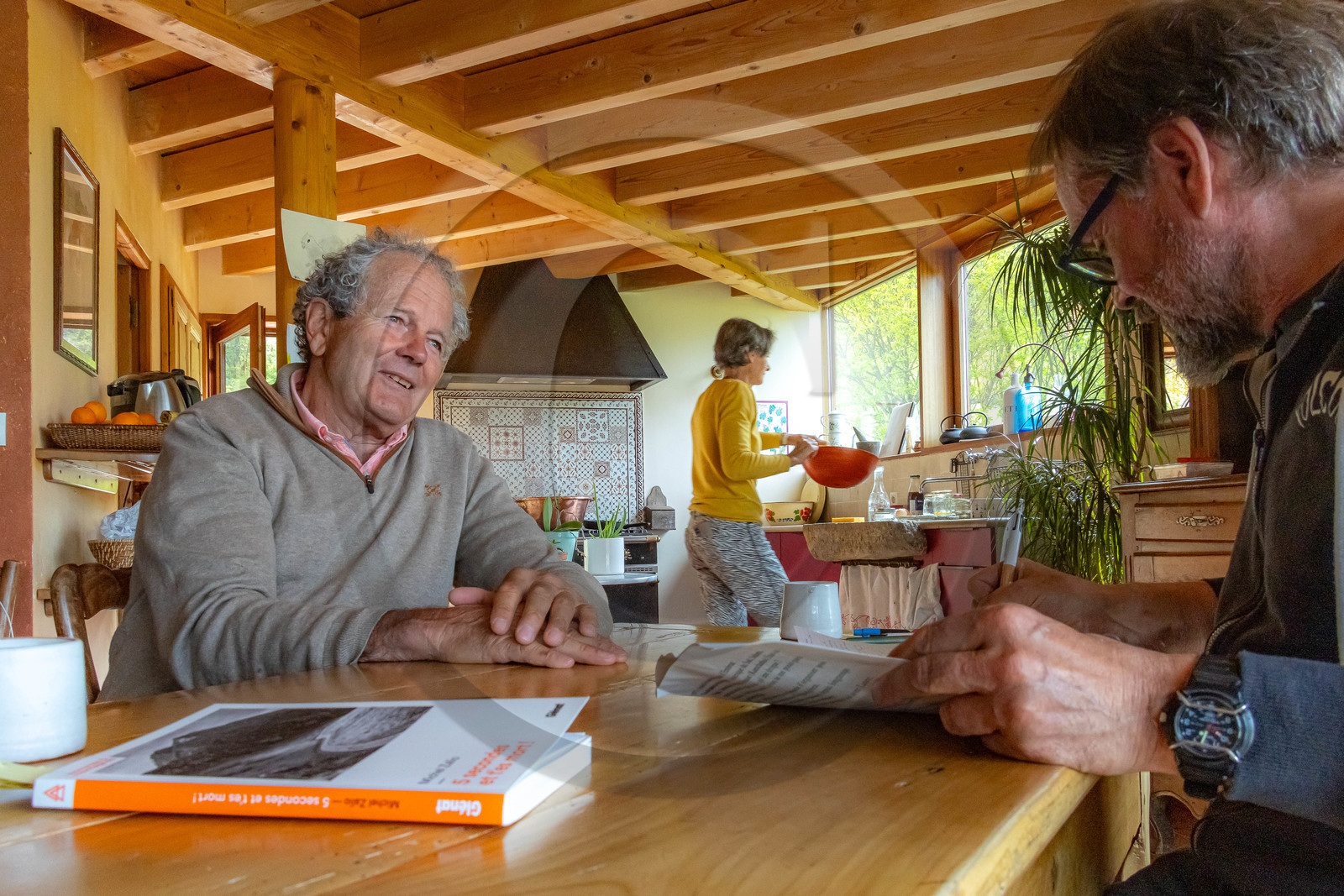 Michel Zalio avec le journaliste Philippe Bonhême