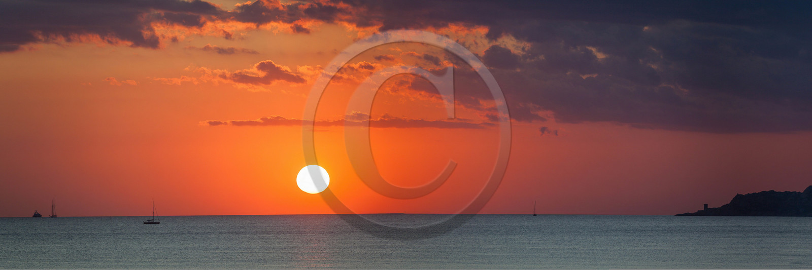 Coucher de soleil sur Bonifacio