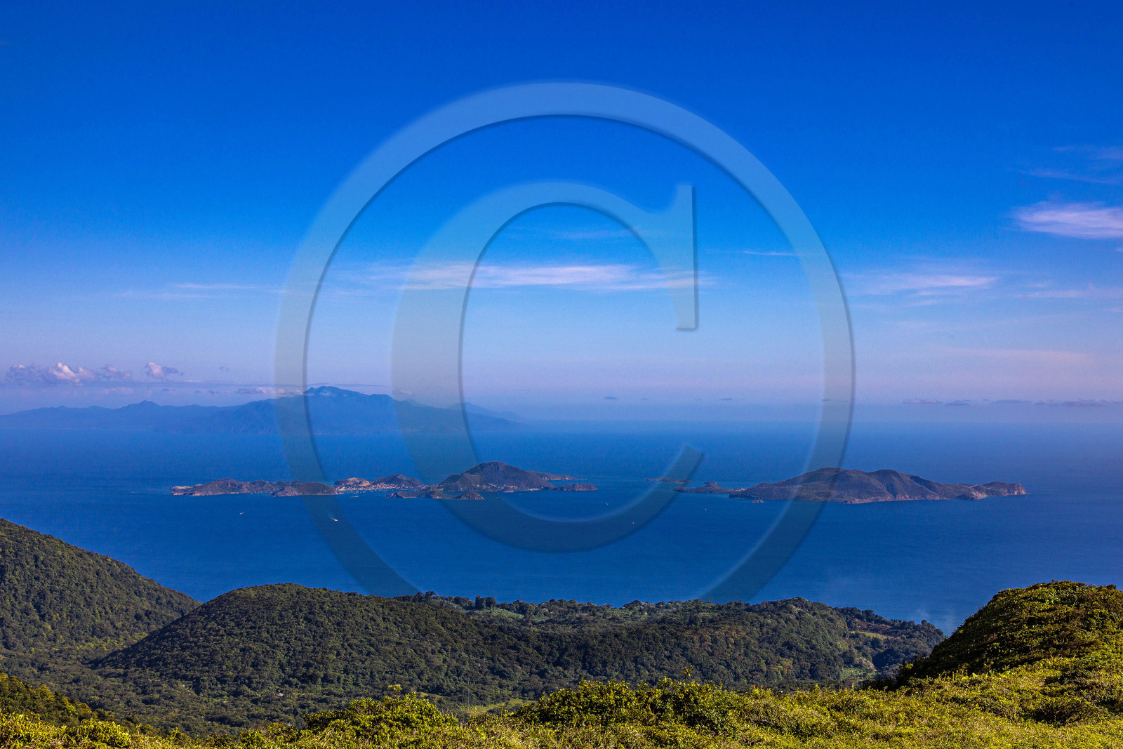 Archipel des Saintes, vu de La Soufrière, Guadeloupe