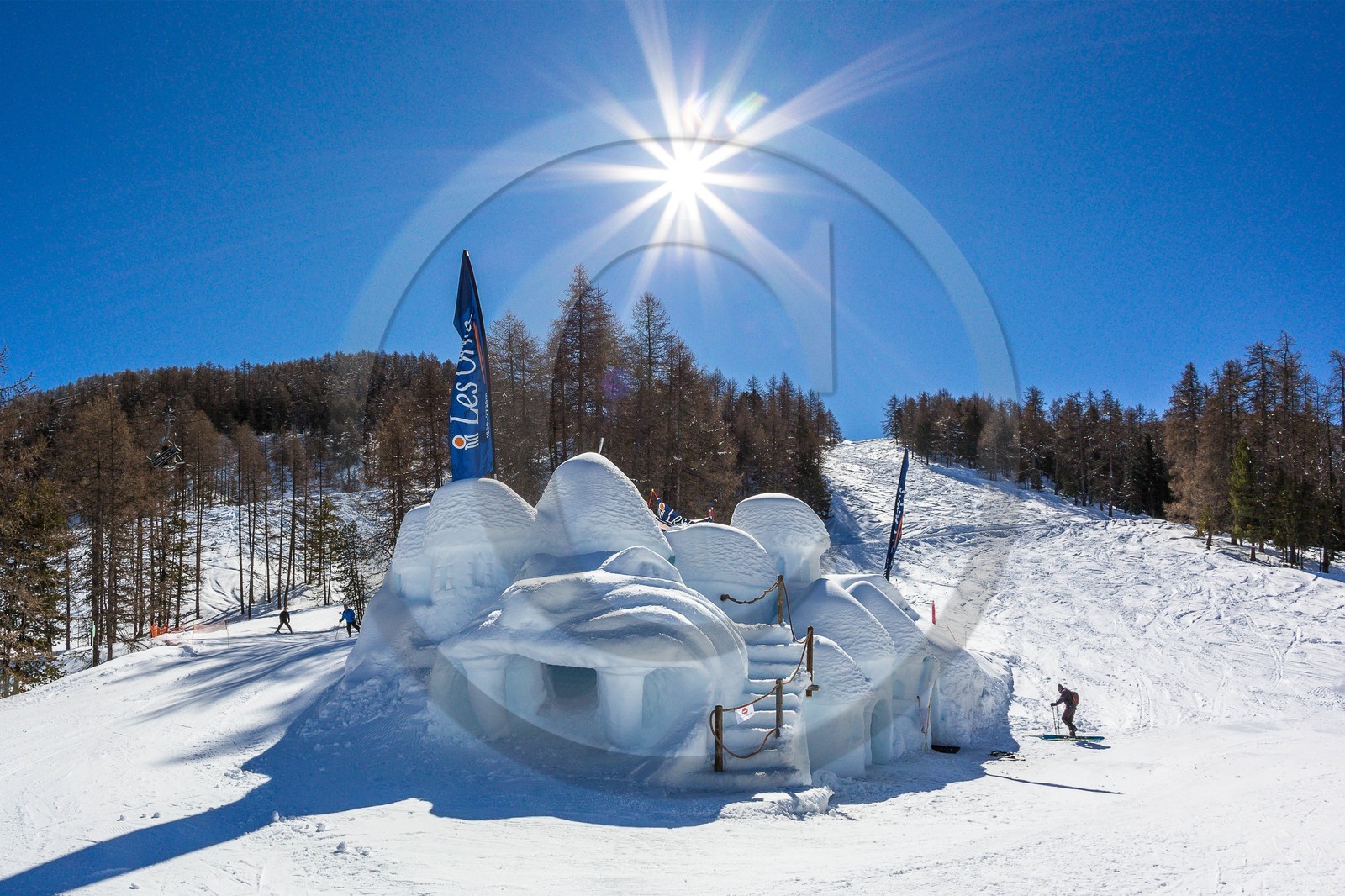 Les Orres, sculpture sur neige