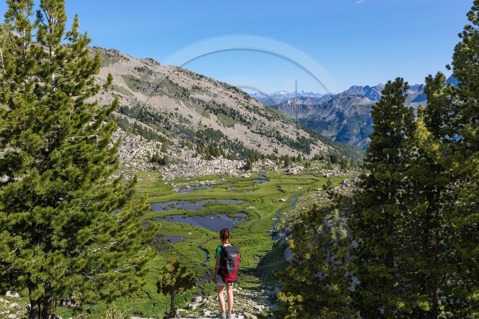 Vallon du Laverq, lac et tourbière Les Eaux-Tortes