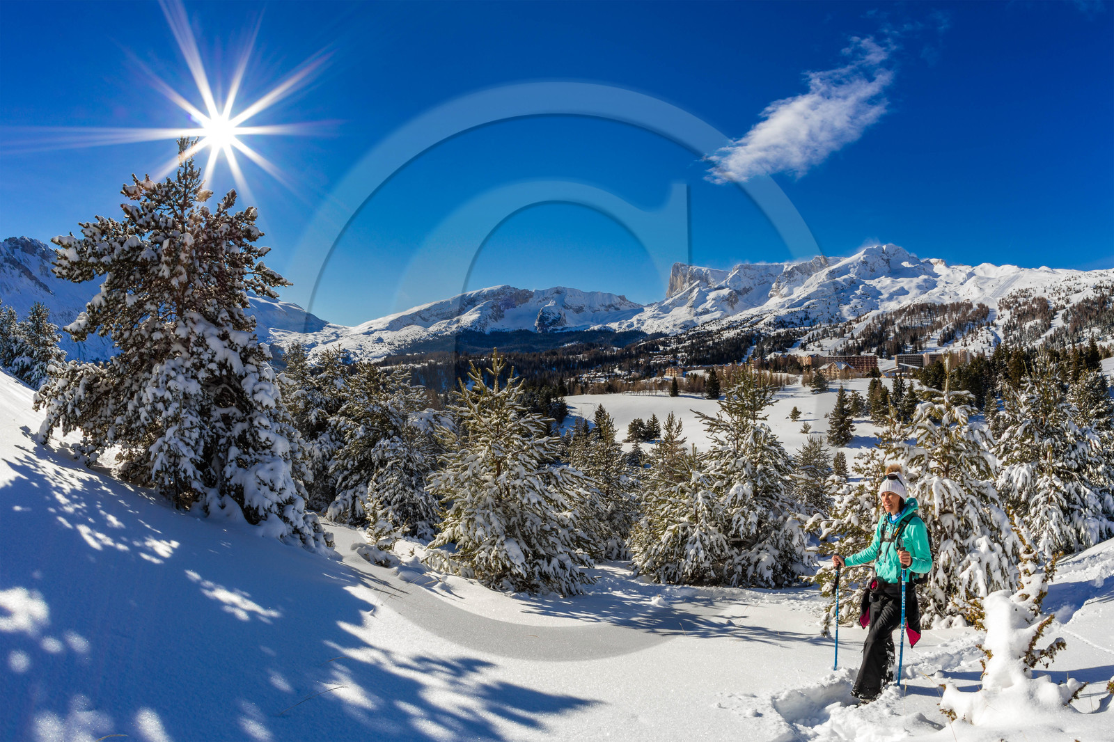 Superdevoluy, randonnée en raquettes à neige