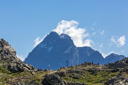 col du Longet et le Mont Viso
